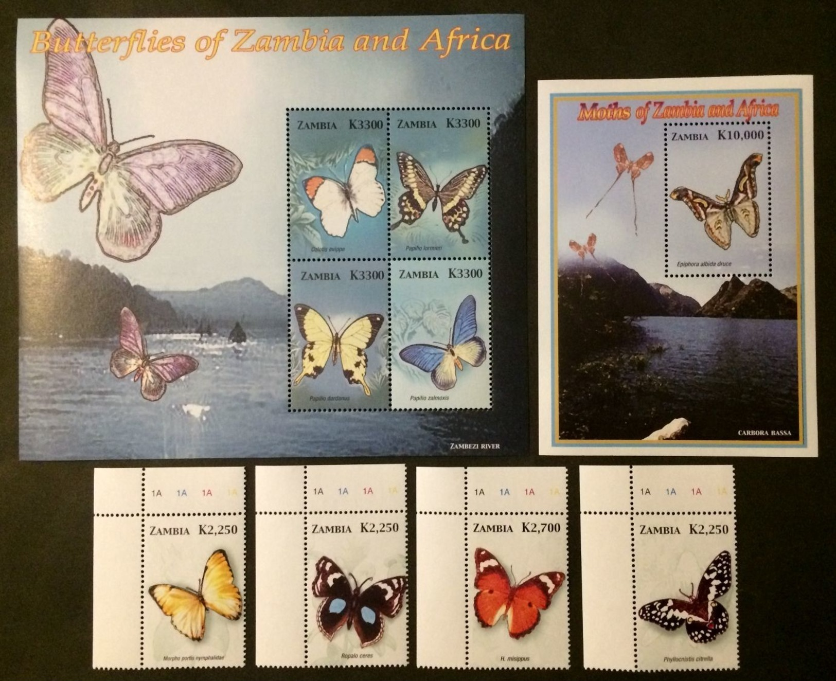 Zambia 2005** Mi.1508-11,klb.1510-15,bl.113 Butterflies [20;123] - Papillons