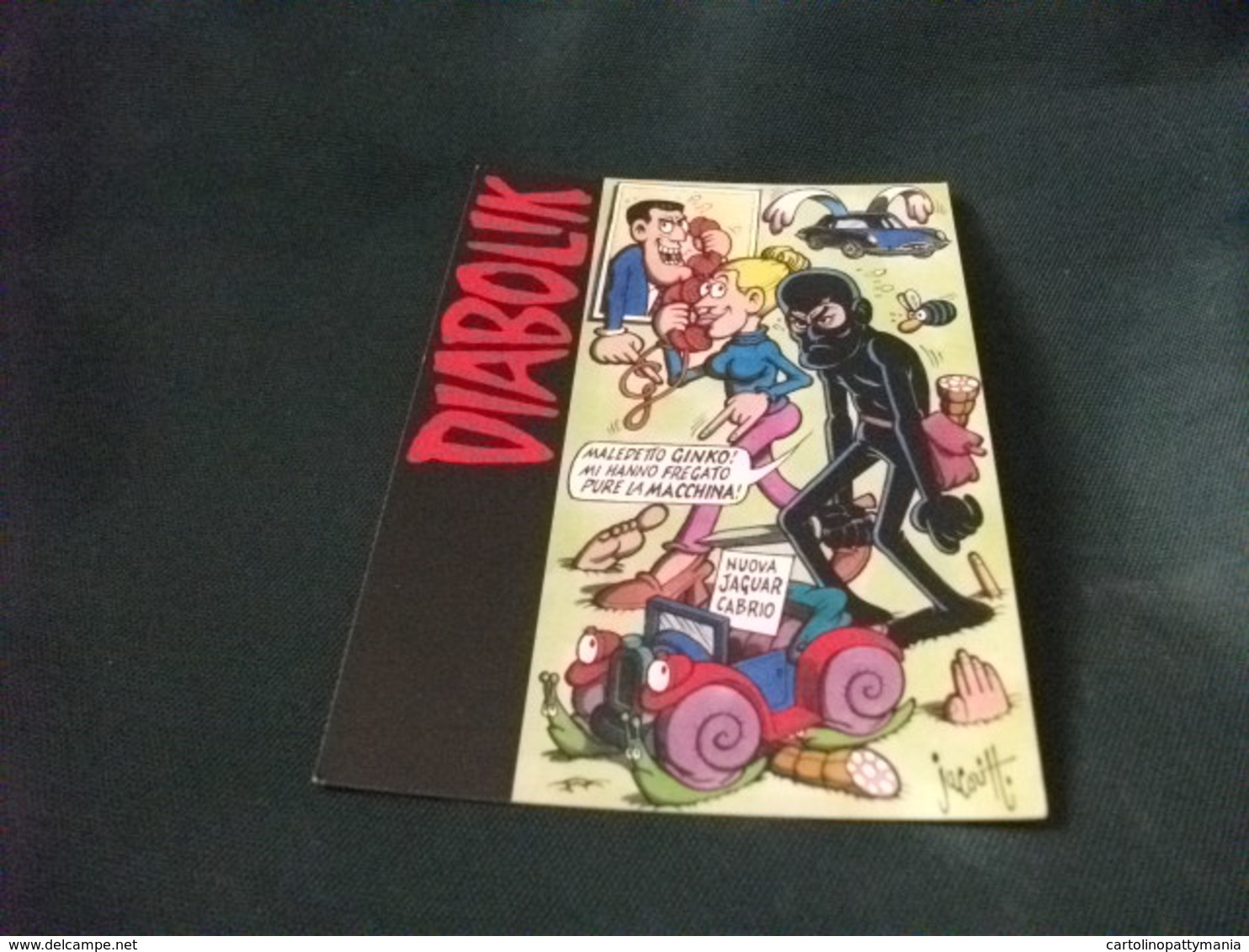 DIABOLIK FIRMATO JACOVITTI ILLUSTRATORE PROMOCARD N° 784 - Fumetti