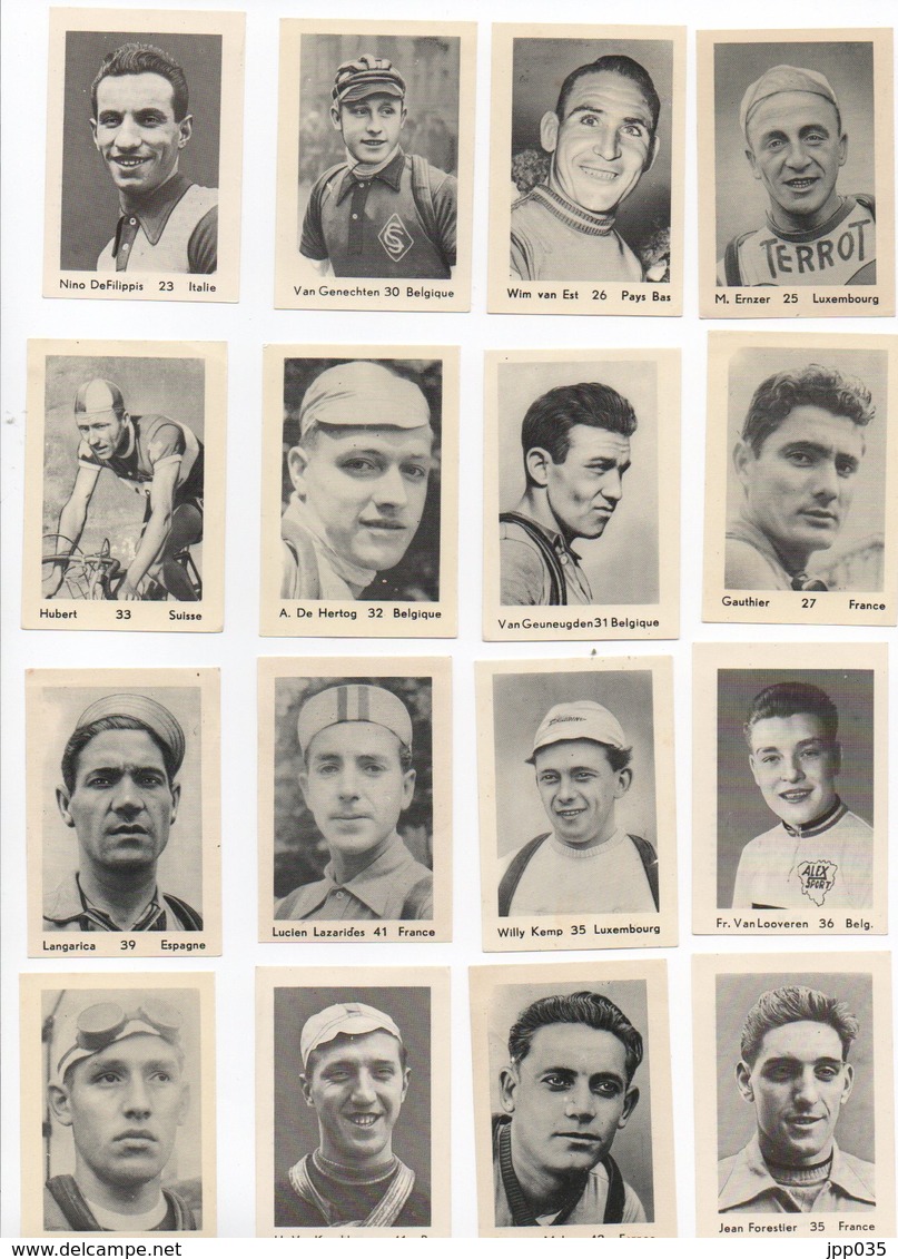 CYCLISME TOUR  DE  FRANCE    16 CROMOS ANNEE 50  4.5 X 7  TRES BON ETAT - Cyclisme