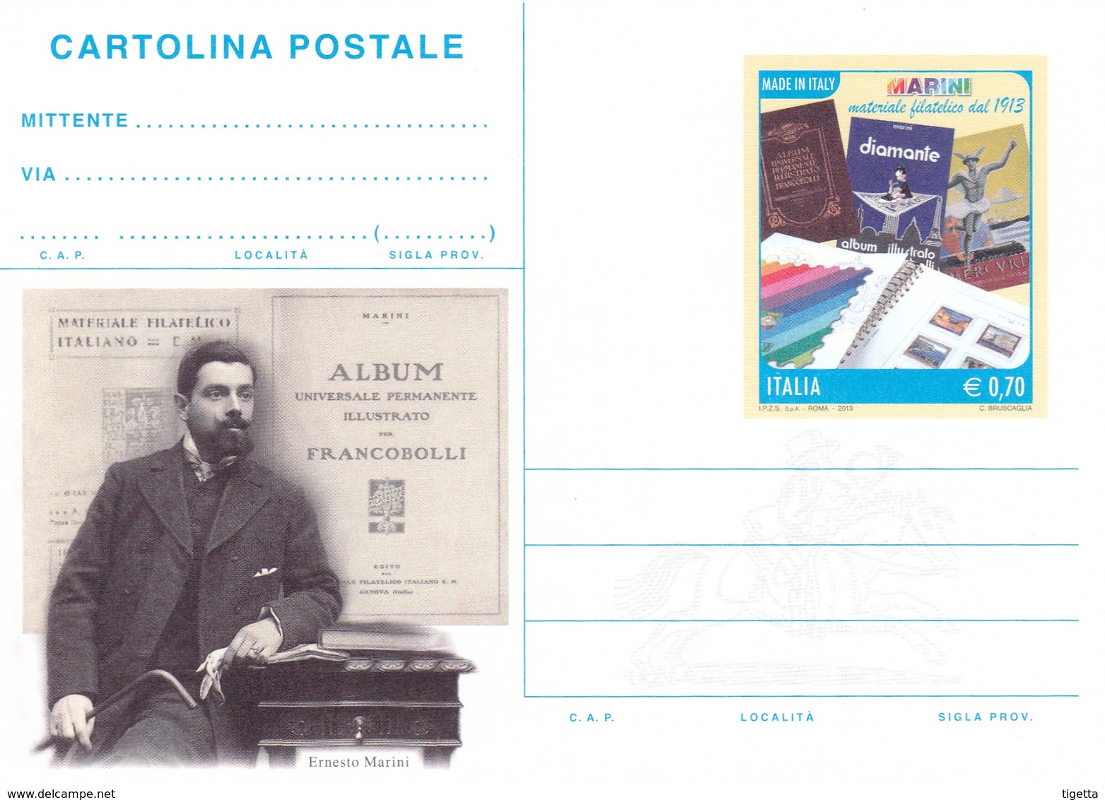 CARTOLINA POSTALE MADE IN ITALY MARINI 2013 - Ganzsachen