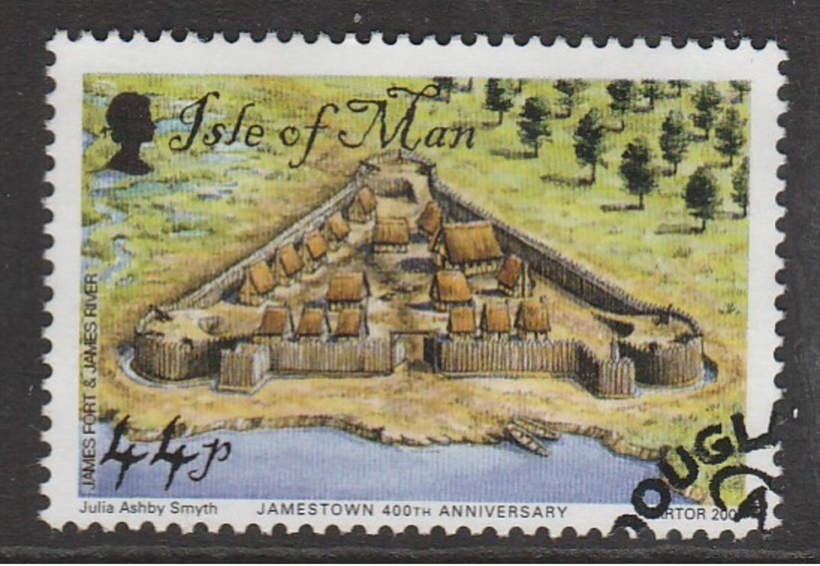 Isle Of Man 2007 The 400th Anniversary Of Jameston, Virginia 44 P Multicolored SW 1372 O Used - Isle Of Man