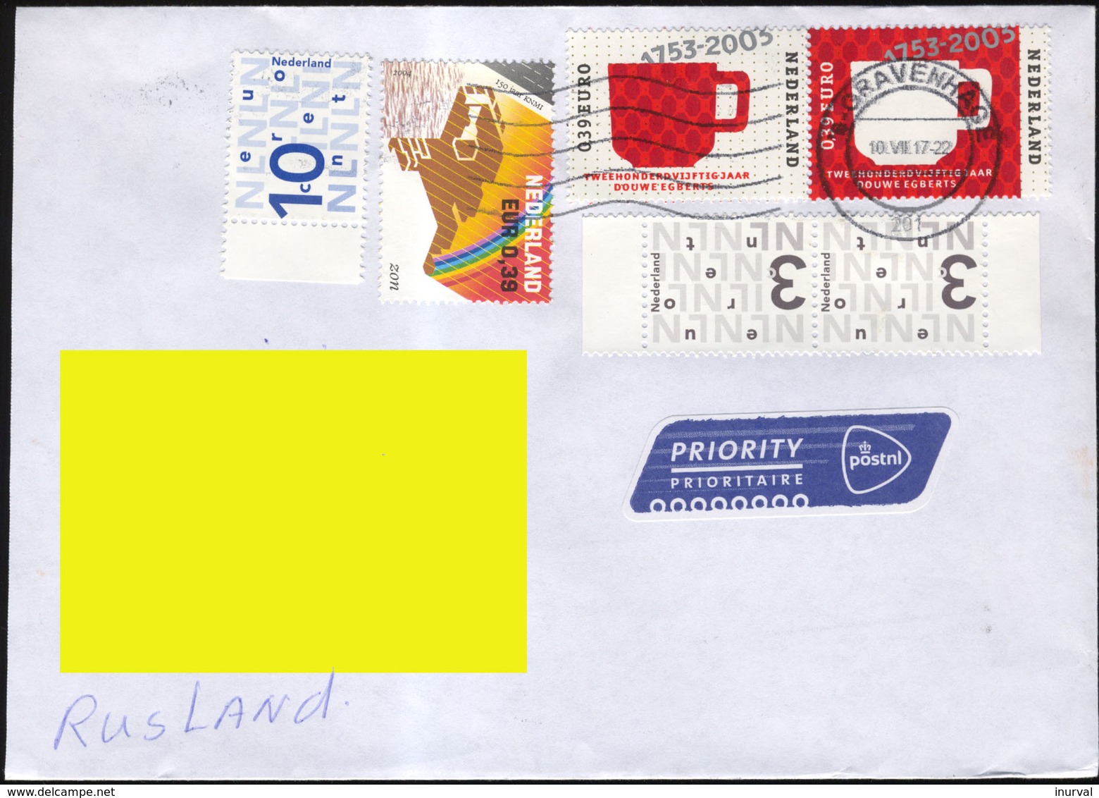 Nederland. 2017.Cover Priority 6 Stamps - Marcophilie