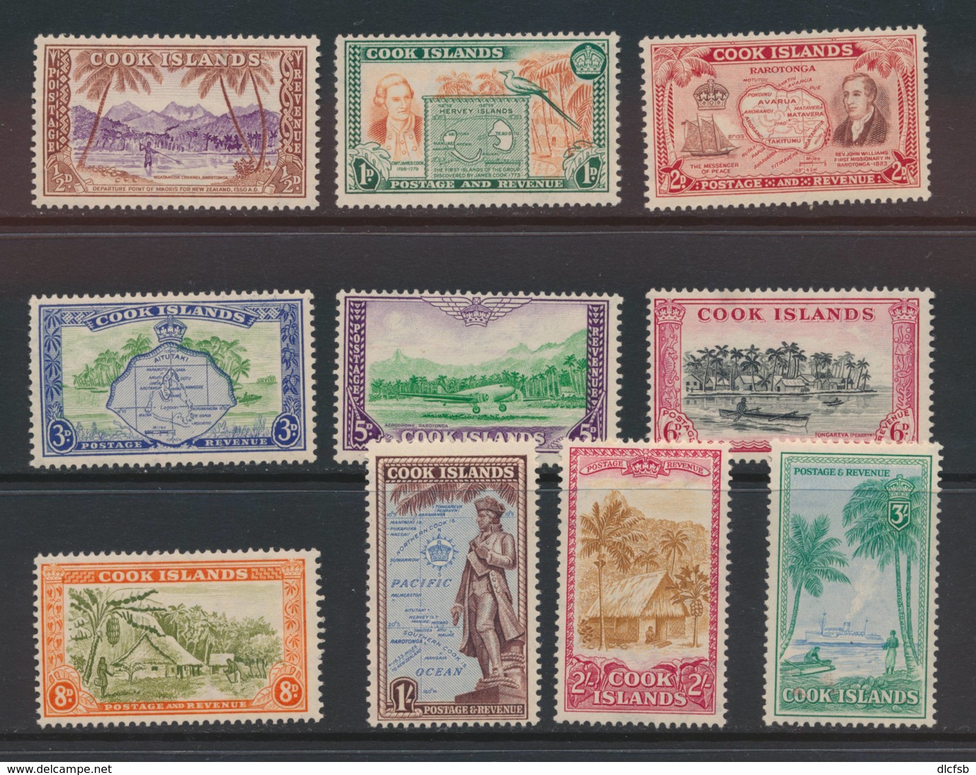 COOK ISLANDS, 1949 Set Complete Fine MNH, Cat £59 - Cookeilanden