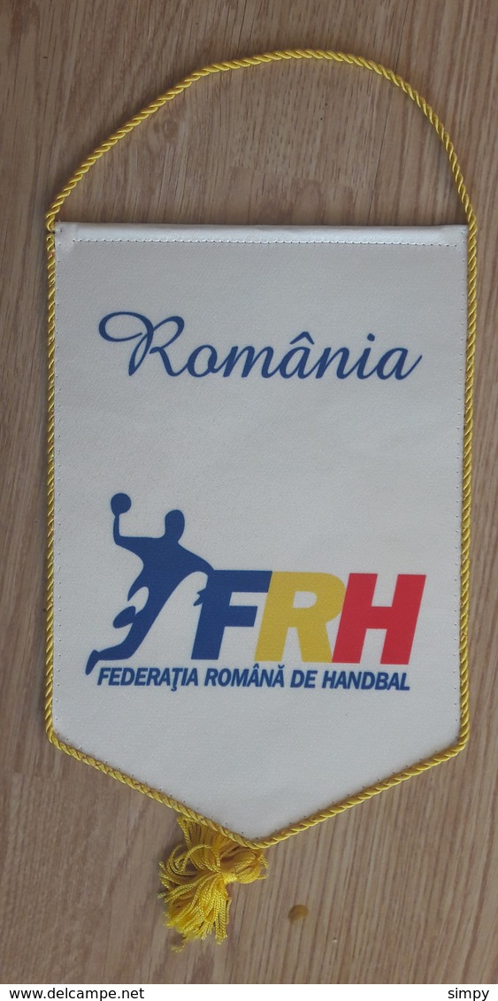 Pennant Handball Federation Of ROMANIA Flag Association 16x24cm Typ I. - Handball