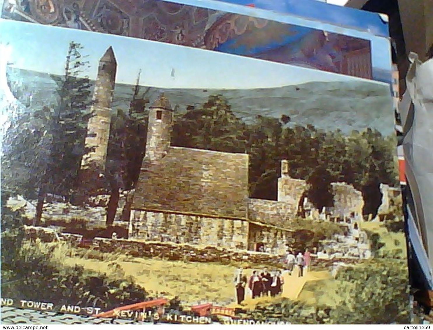 EIRE  GLENDALOUGH Wicklow St. Kevin's Church Round Tower  STAMP TIMBRE SELO 1957 O CRIOMCAM 2 P GX5516 - Wicklow