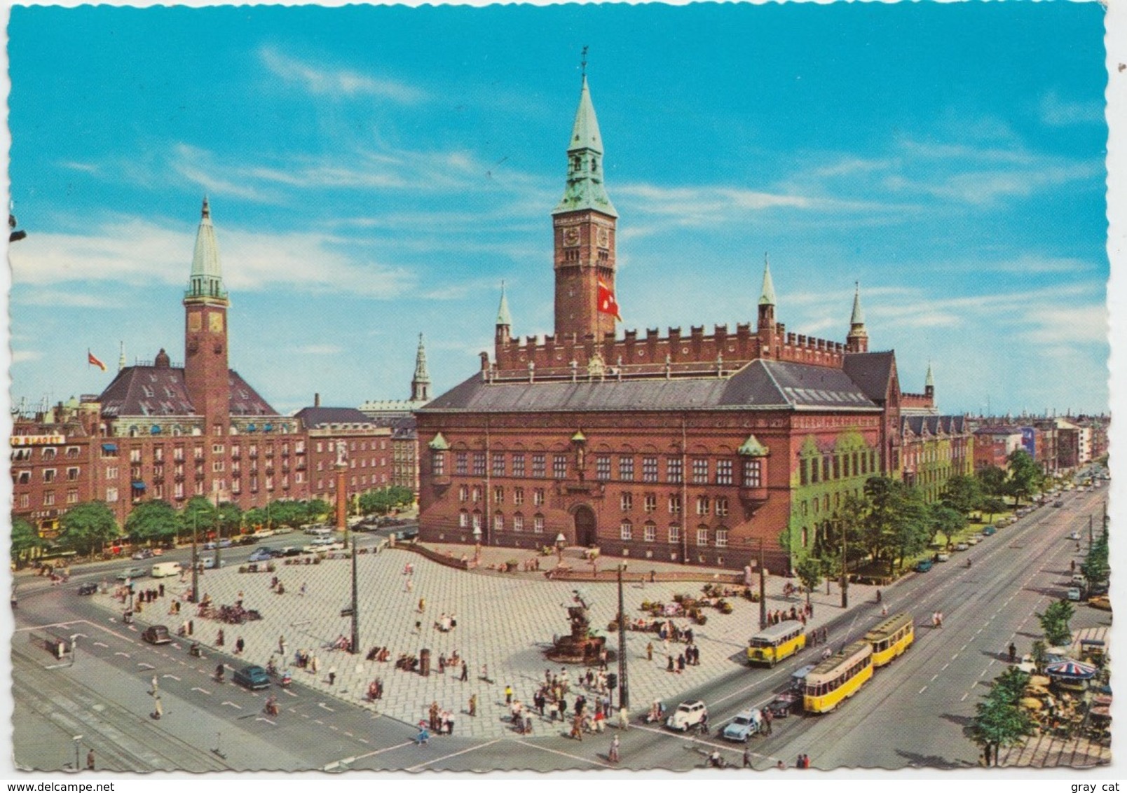 KOBENHAVN, COPENHAGEN, Denmark, Radhuspladsen, The Town-Hall Square, Used Postcard [22160] - Denmark