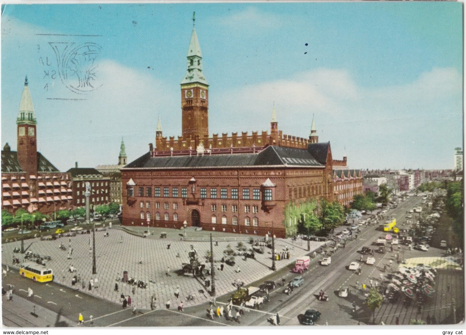 KOBENHAVN, COPENHAGEN, Denmark, Radhuspladsen, Town-Hall Square, Used Postcard [22161] - Denmark