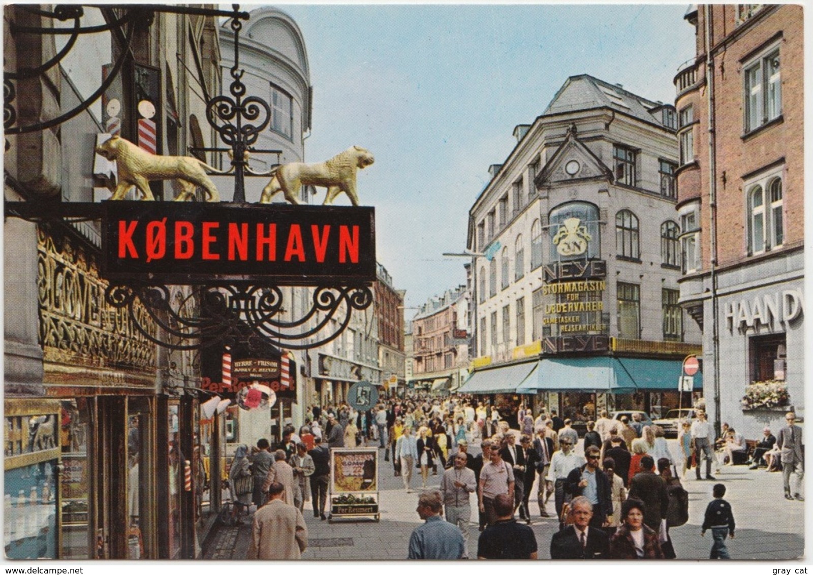 KOBENHAVN, COPENHAGEN, Denmark, STROGET, STROJET, Pedestrian Street, 1976 Used Postcard [22164] - Denmark