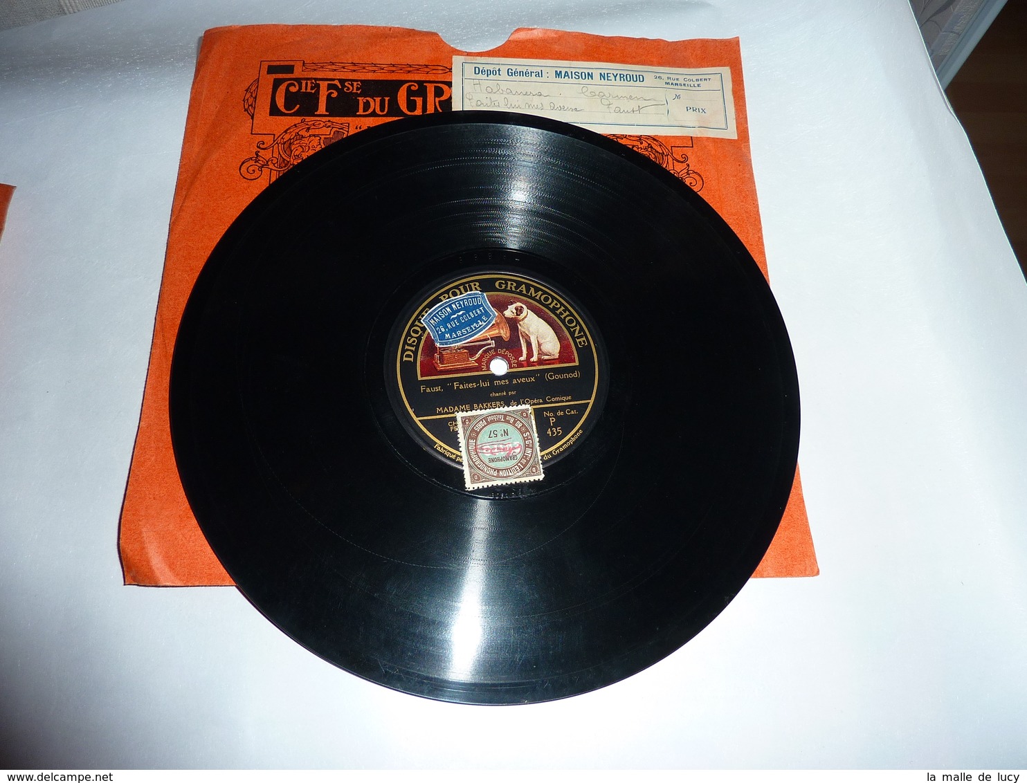 Disque Cie Fse Du GRAMOPHONE La Voix De Son Maître - Faust / Carmen - 78 Rpm - Schellackplatten