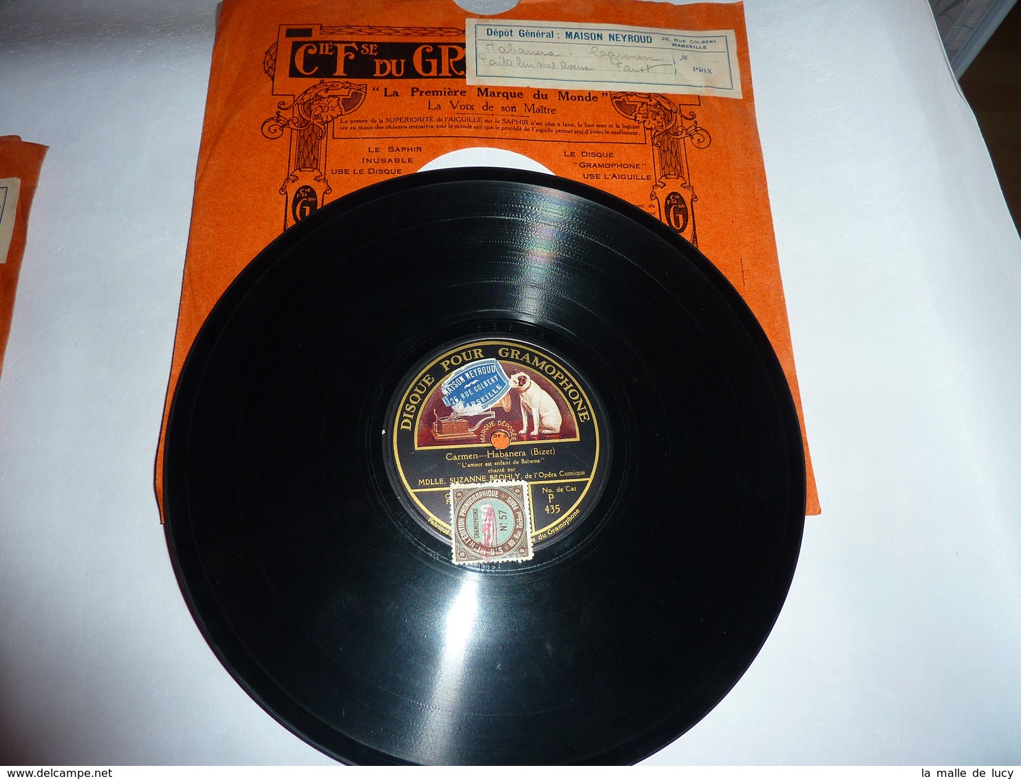 Disque Cie Fse Du GRAMOPHONE La Voix De Son Maître - Faust / Carmen - 78 Rpm - Schellackplatten