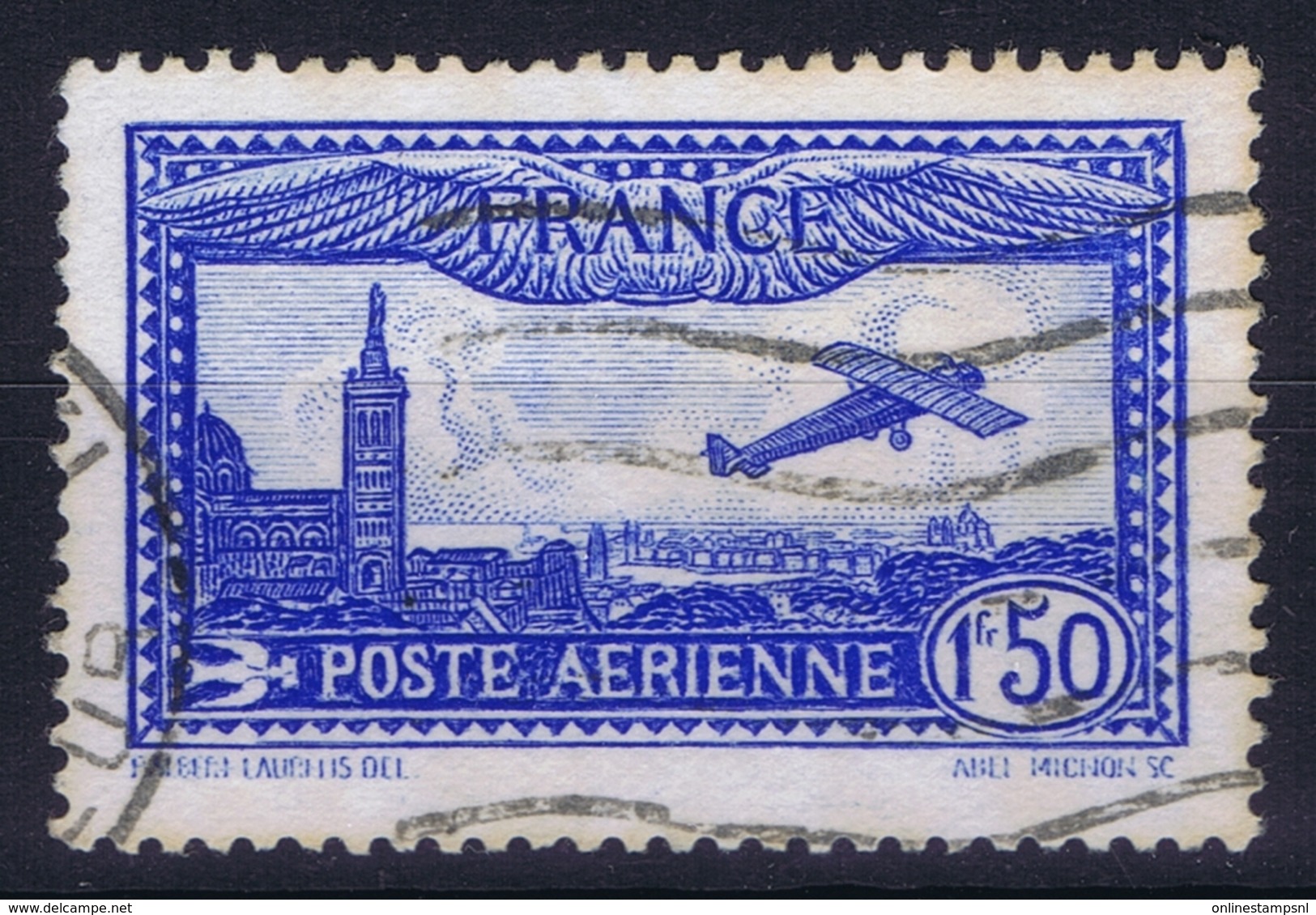 France: Yv  AE 6b Outremer Vif Obl./Gestempelt/used - 1927-1959 Oblitérés
