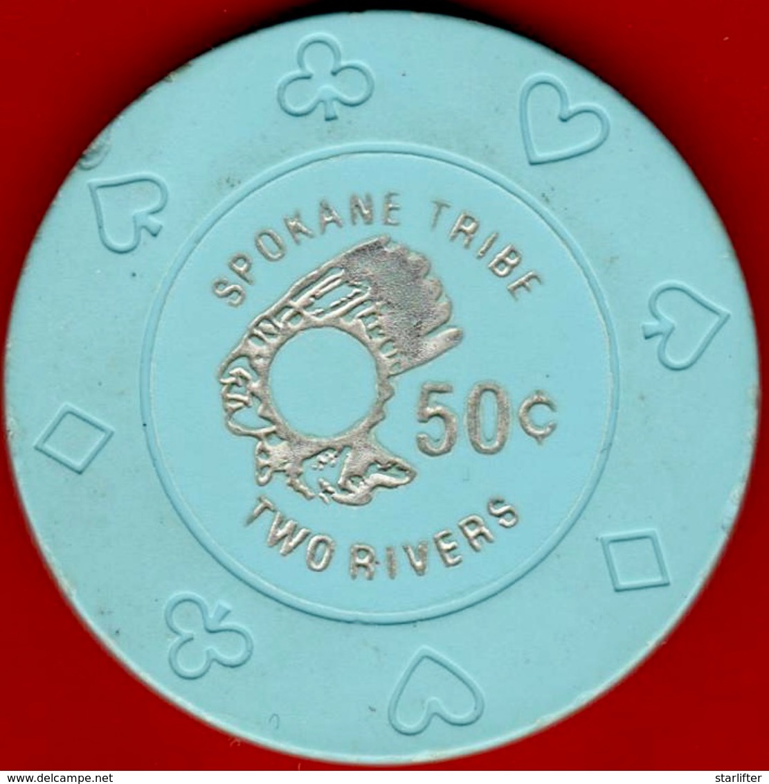 50¢ Casino Chip. Two Rivers, Davenport, WA. I03. - Casino