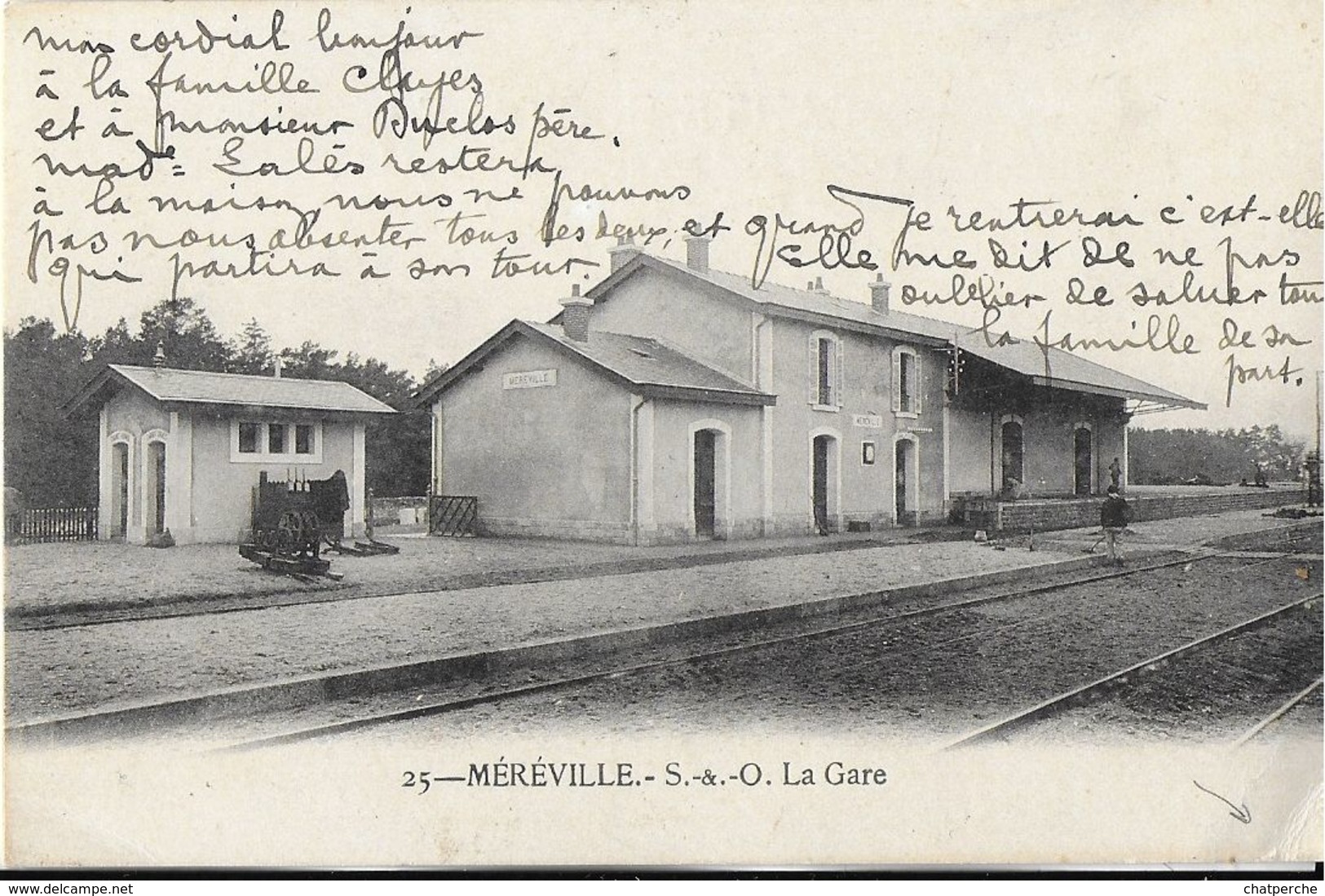 MEREVILLE  91 ANCIENNE SEINE-ET-OISE  25 LA GARE EDIT. ROYER  JCT&DG - Mereville