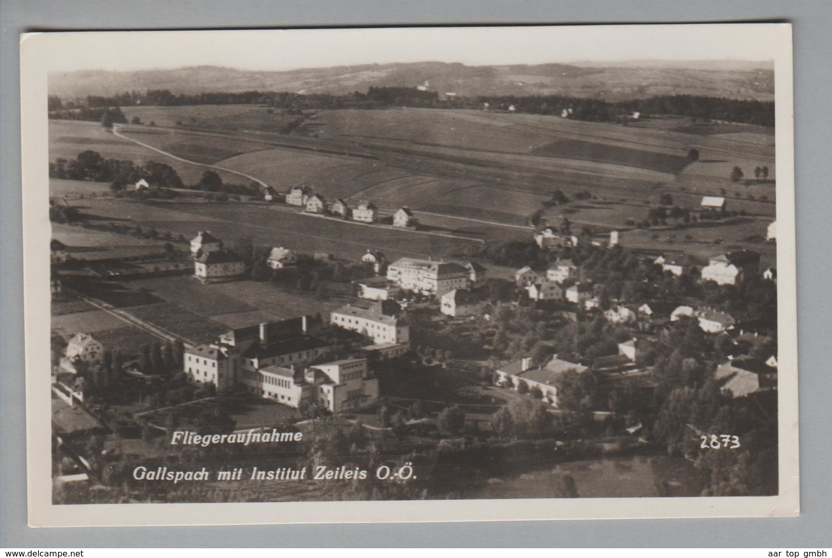 AK AT O.O. Gallspach 1949-07-23 Flugaufnahme (Institut Zelleis) #2873 - Gallspach