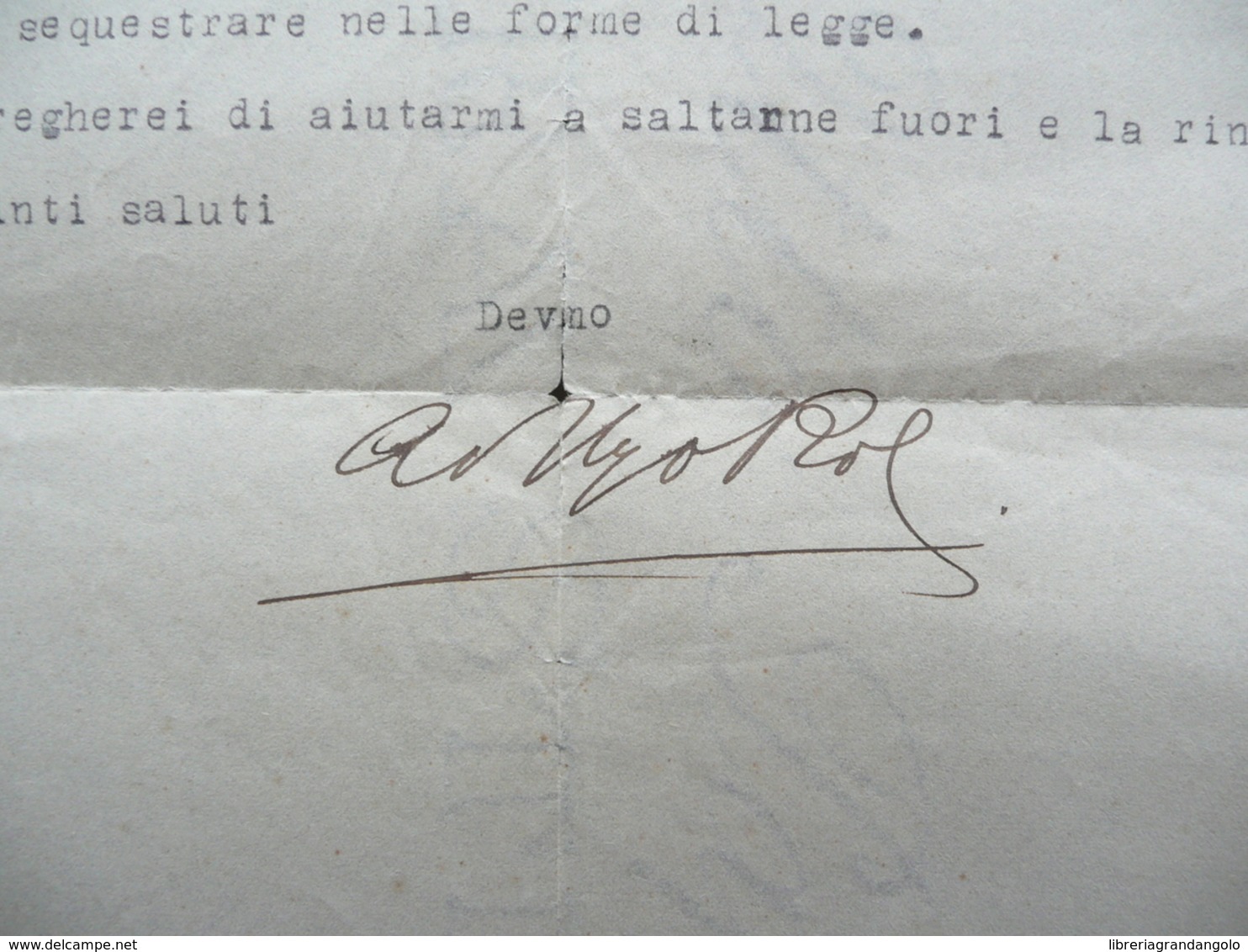 Autografo Ugo Roli Due Lettere Firma Modena 1932 Poeta Dialettale Avvocato - Altri & Non Classificati