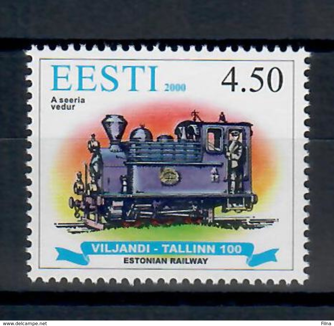 ESTONIA 2000 - TRENI - LOCOMOTIVA BELGA - MNH ** - Estonia