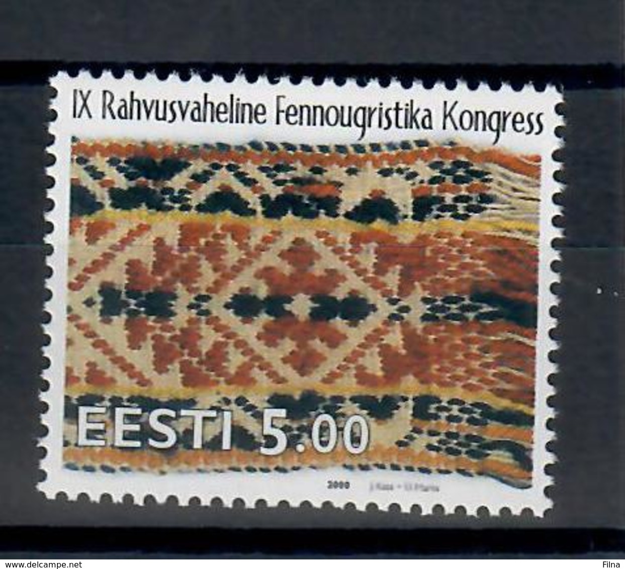 ESTONIA 2000 - 9° CONGRESSO FINNO-UNGHERESE- MNH ** - Estonia