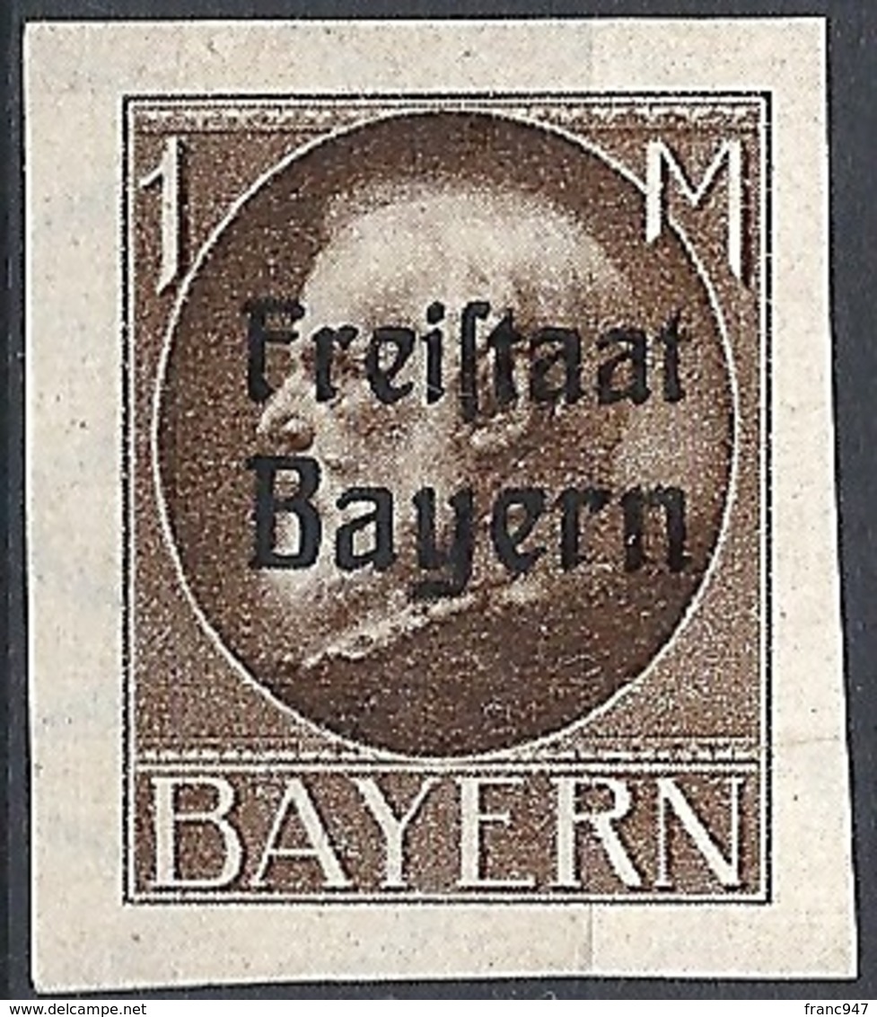 Bayern, 1919 King Ludwig III, 1M Ovptd "Freistaat Bayern" # Michel 165B - Scott 225 - Yvert 165B MLH - Altri & Non Classificati