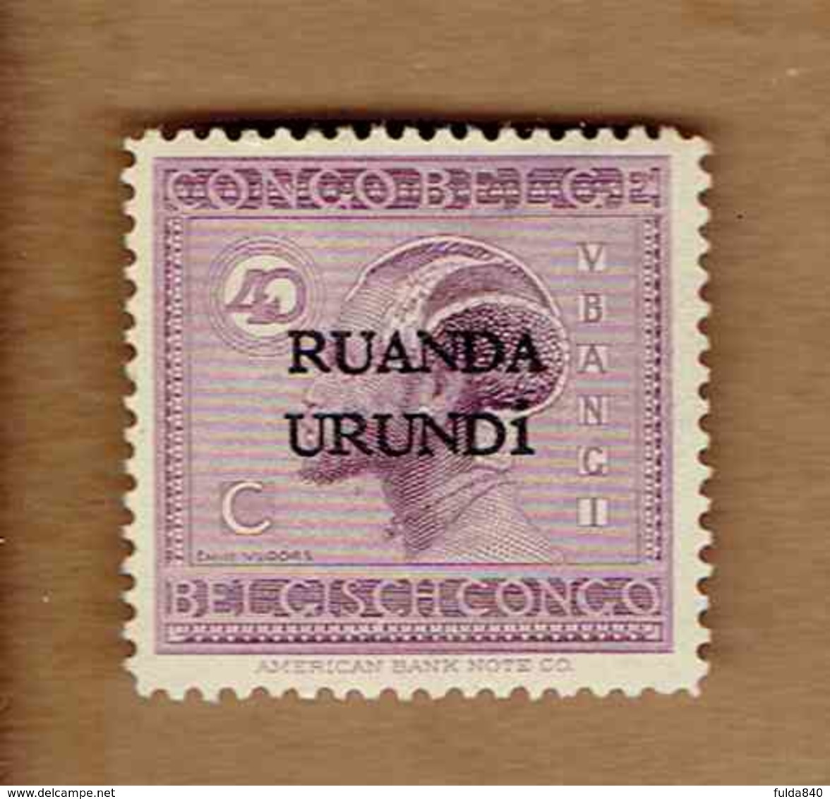 RUANDA-URUNDI.  (COB-OBP) 1925 - N°65 . *TIMBRES DU CONGO BELGE SURCHARGES RUANDA-URUNDI *  40c - Neuf - Oblitérés