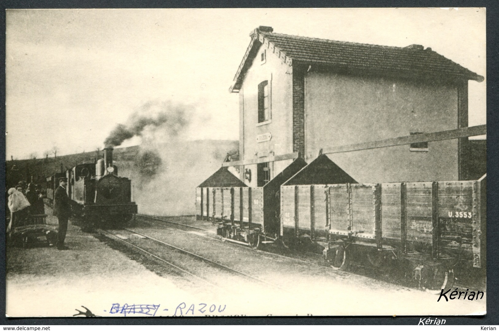 Ancienne Reproduction D'une CPA - Gare De Razou - Commune De Brassy - Autres & Non Classés