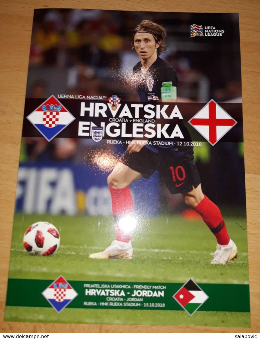 Hrvatska - Engleska Sluzbeni Program, Croatia - England Official Match Program 12.10.2018 - Livres