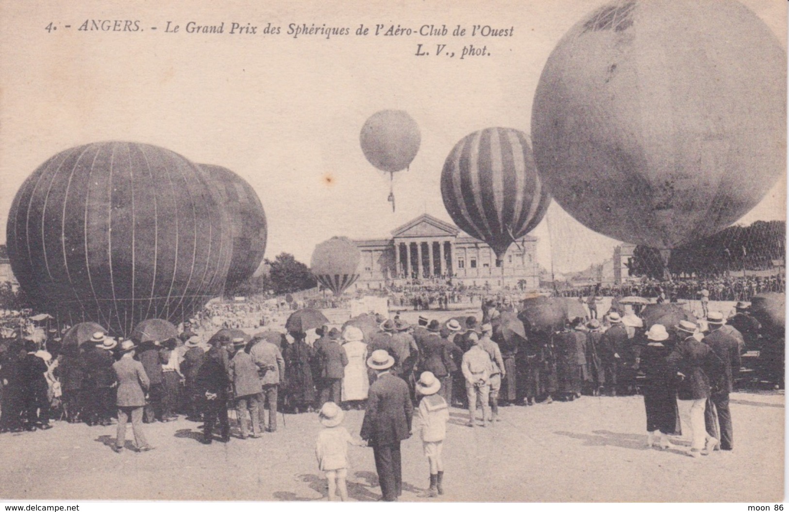 AVIATION -  ANGERS - GRAND PRIX DES SPHÉRIQUES - AÉRO-CLUB DE L'OUEST - BALLON MONTGOLFIÈRE DIRIGEABLE - Montgolfières