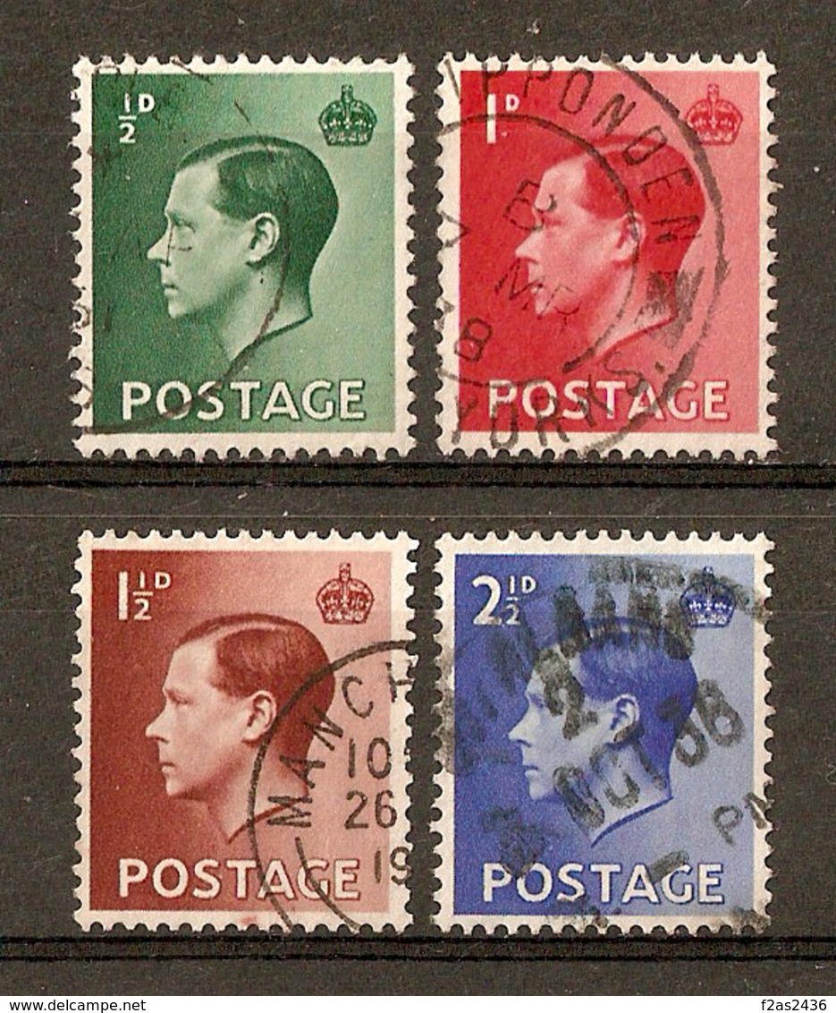 1936 - Edouard VIII - Filigrane J - N°205/208 - Used Stamps
