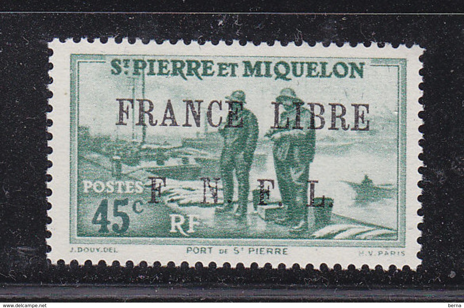 SAINT PIERRE ET MIQUELON FRANCE LIBRE 256 LUXE NEUFS SANS CHARNIERE - Neufs