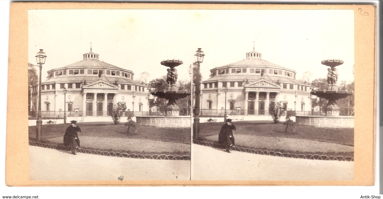 Le Cirque  Mit Brunnen - Paris  -  Von 1900 (S019) - Stereo-Photographie