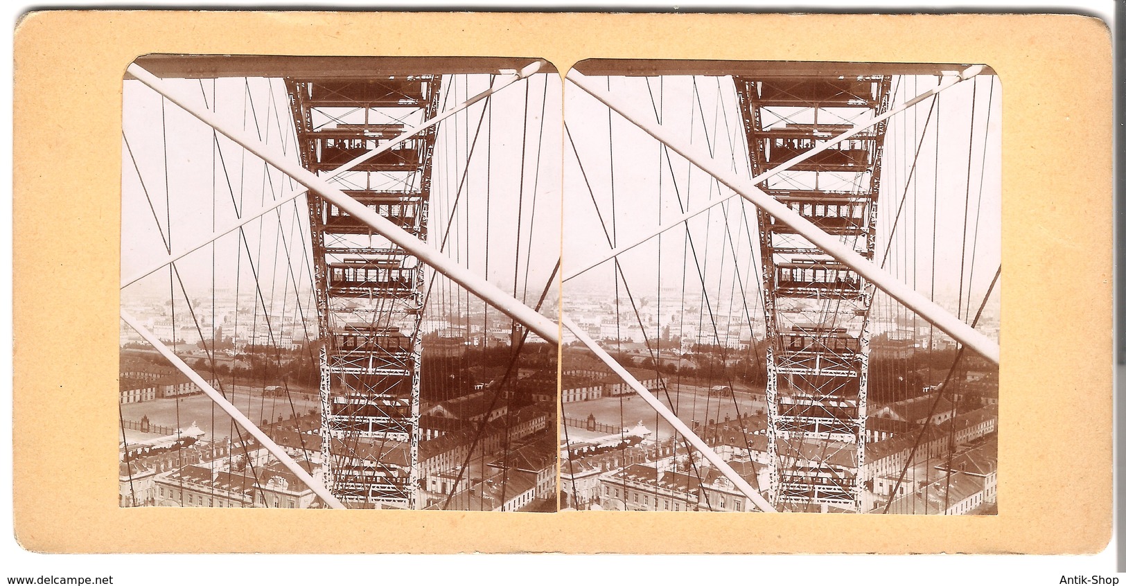 Vue De Grande Roue A Paris -  Von 1900 (S023) - Photos Stéréoscopiques