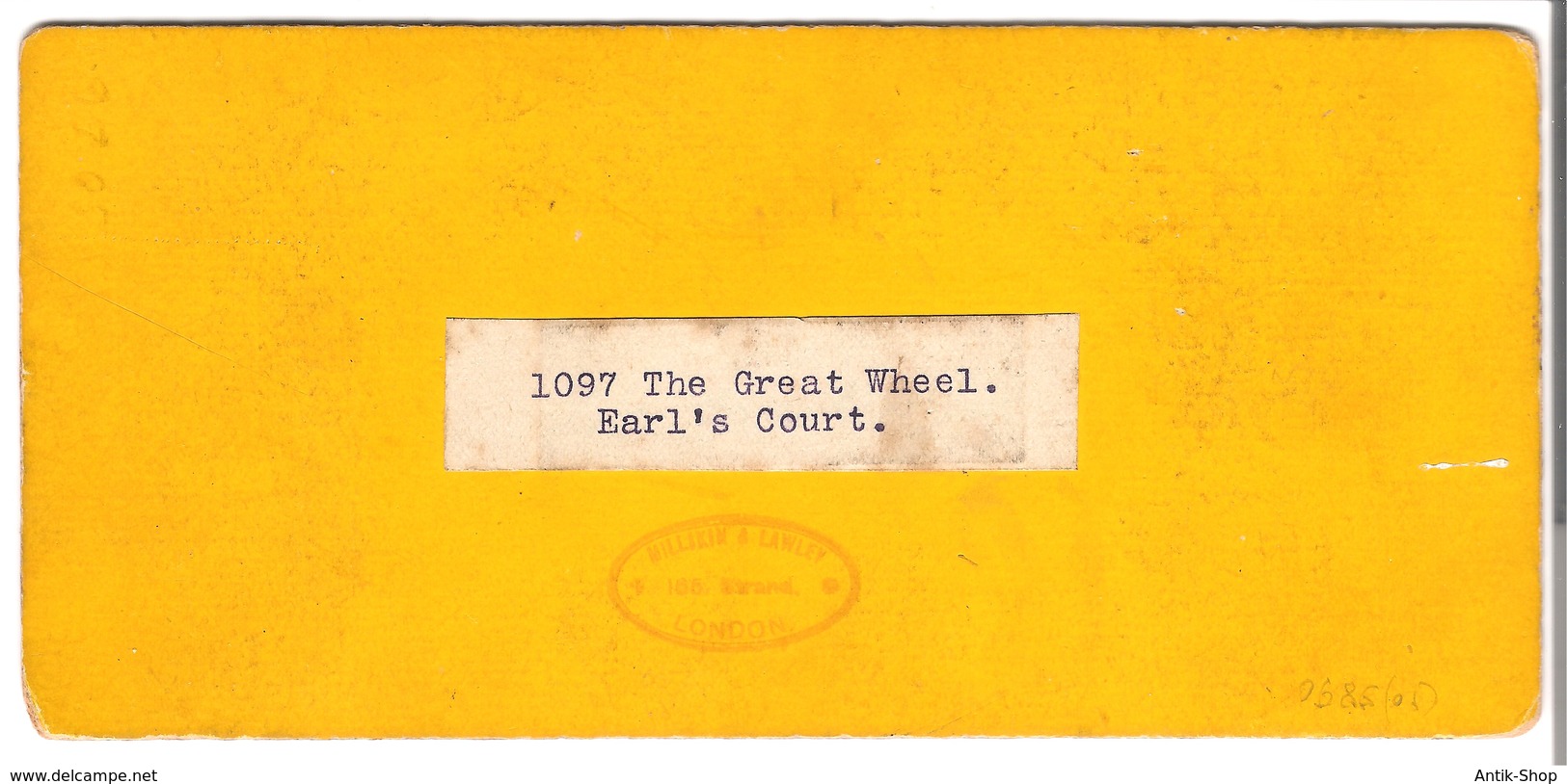 The Great Wheel - Earl's Court  -  Von 1900 (S026) - Stereo-Photographie