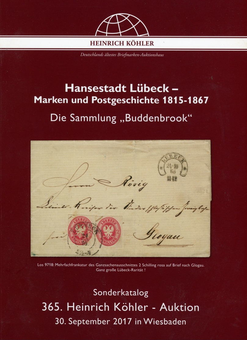 Hansestadt Lübeck 1815 - 1867 - Sonderkatalog 365. Köhler 2017 - Luebeck