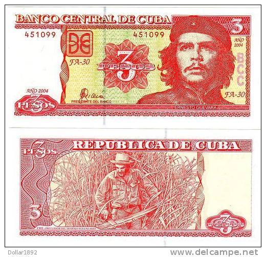 Cuba Billet 3 PESOS 2004 P127 CHE Guevara NEUF UNC - Cuba