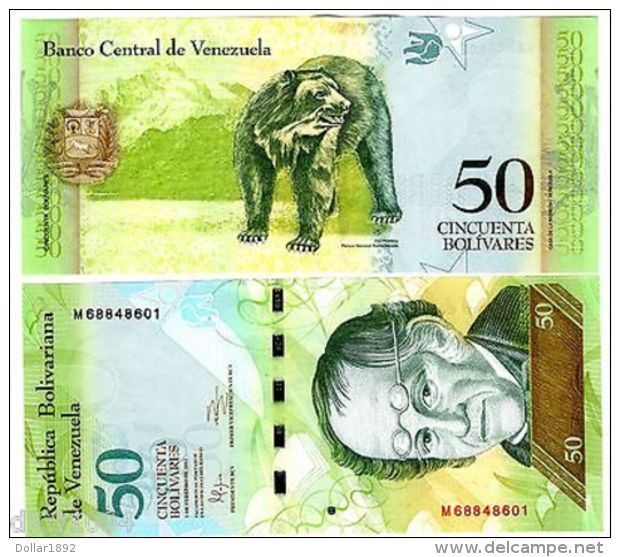 VENEZUELA Billet 50 BOLIVARES 2011 P92  OURS /  SIMON RODRIGUEZ UNC NEUF - Other - America