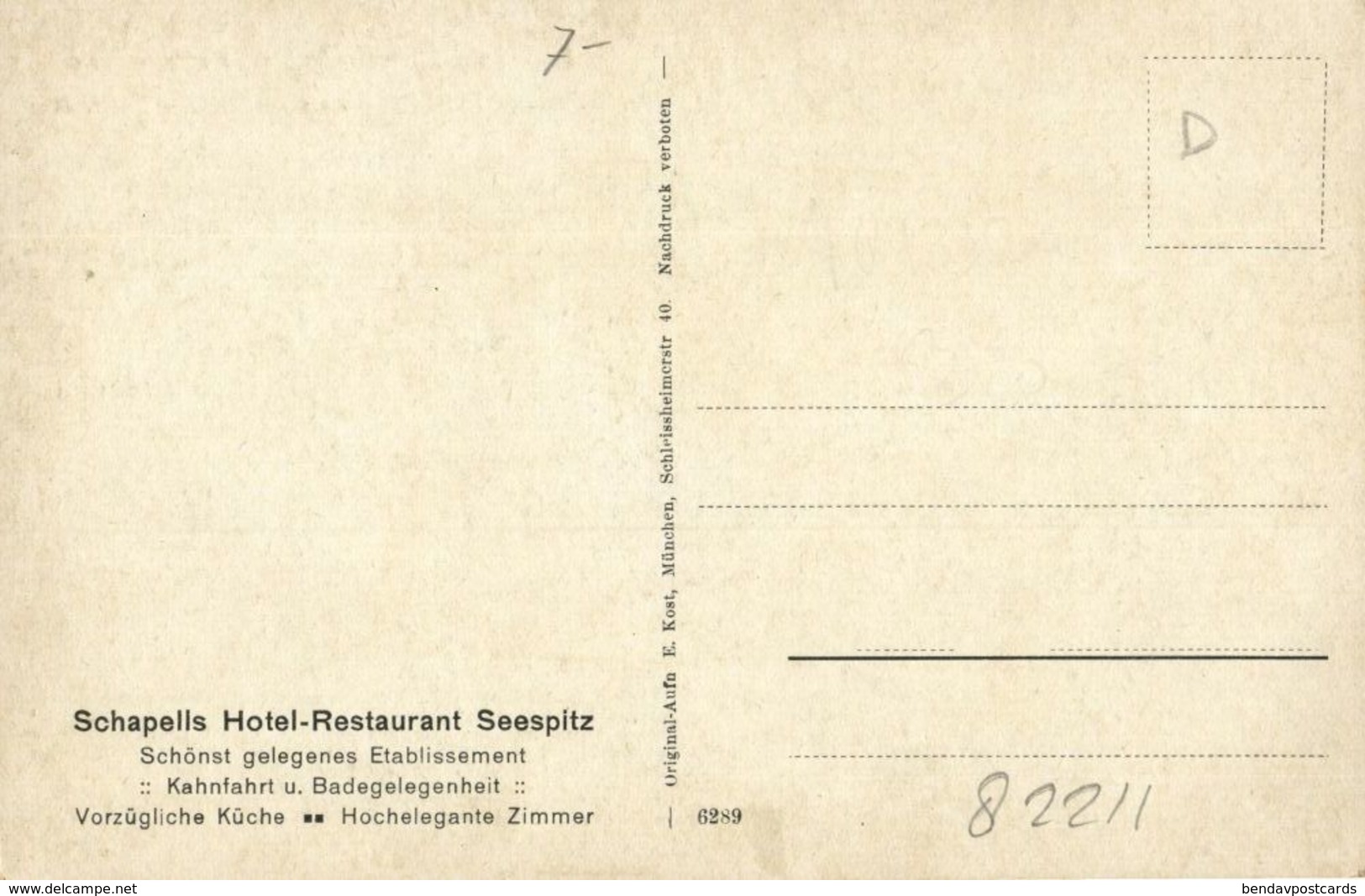 MÜHLFELD-HERRSCHING A. Ammersee, Schapells Hotel-Restaurant Seespitz (1910s) AK - Herrsching