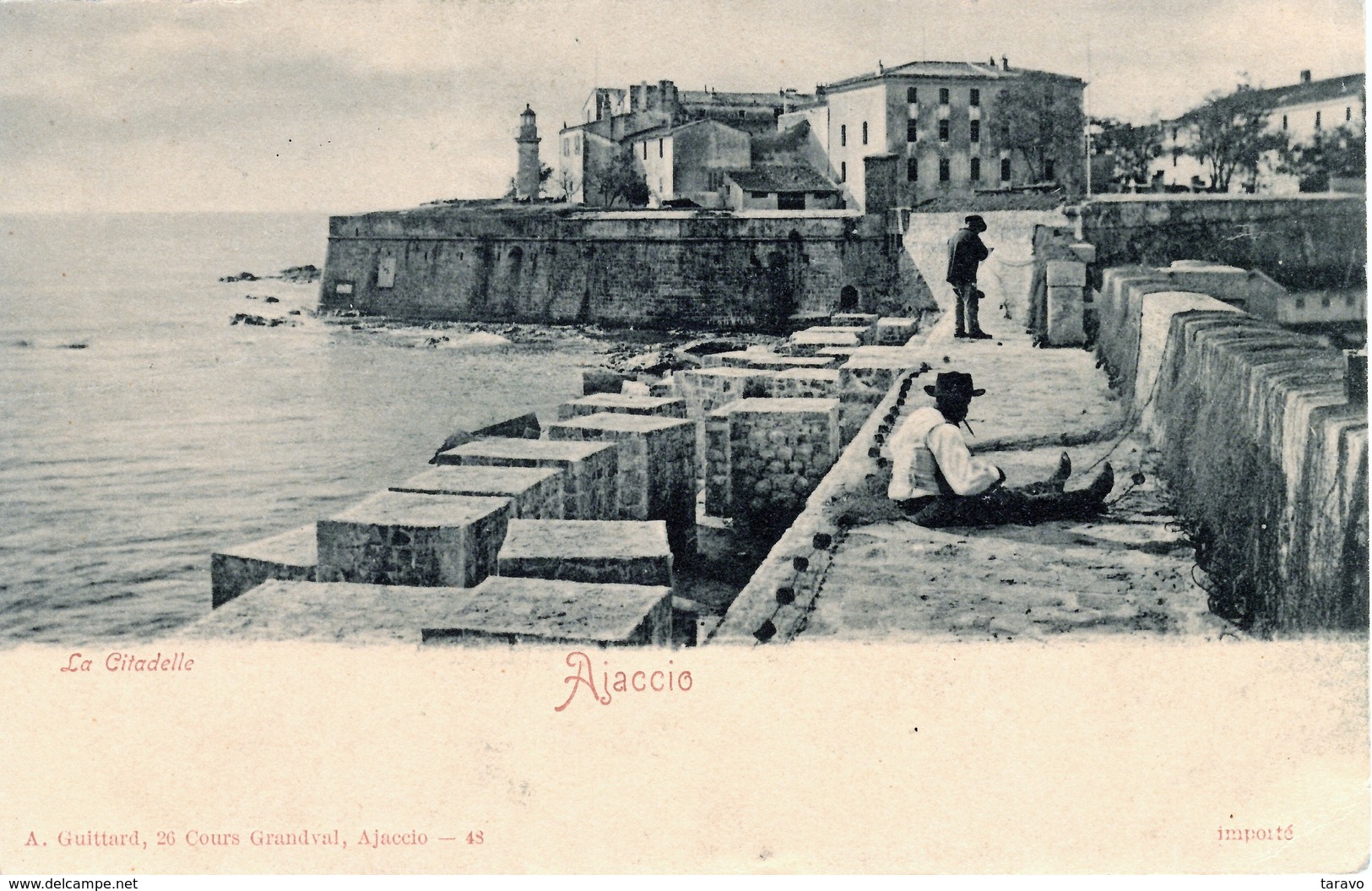 CORSE - AJACCIO - La Citadelle - Le Phare - Pêcheurs Réparant Les Filets - Précurseur A. Guittard - Ajaccio