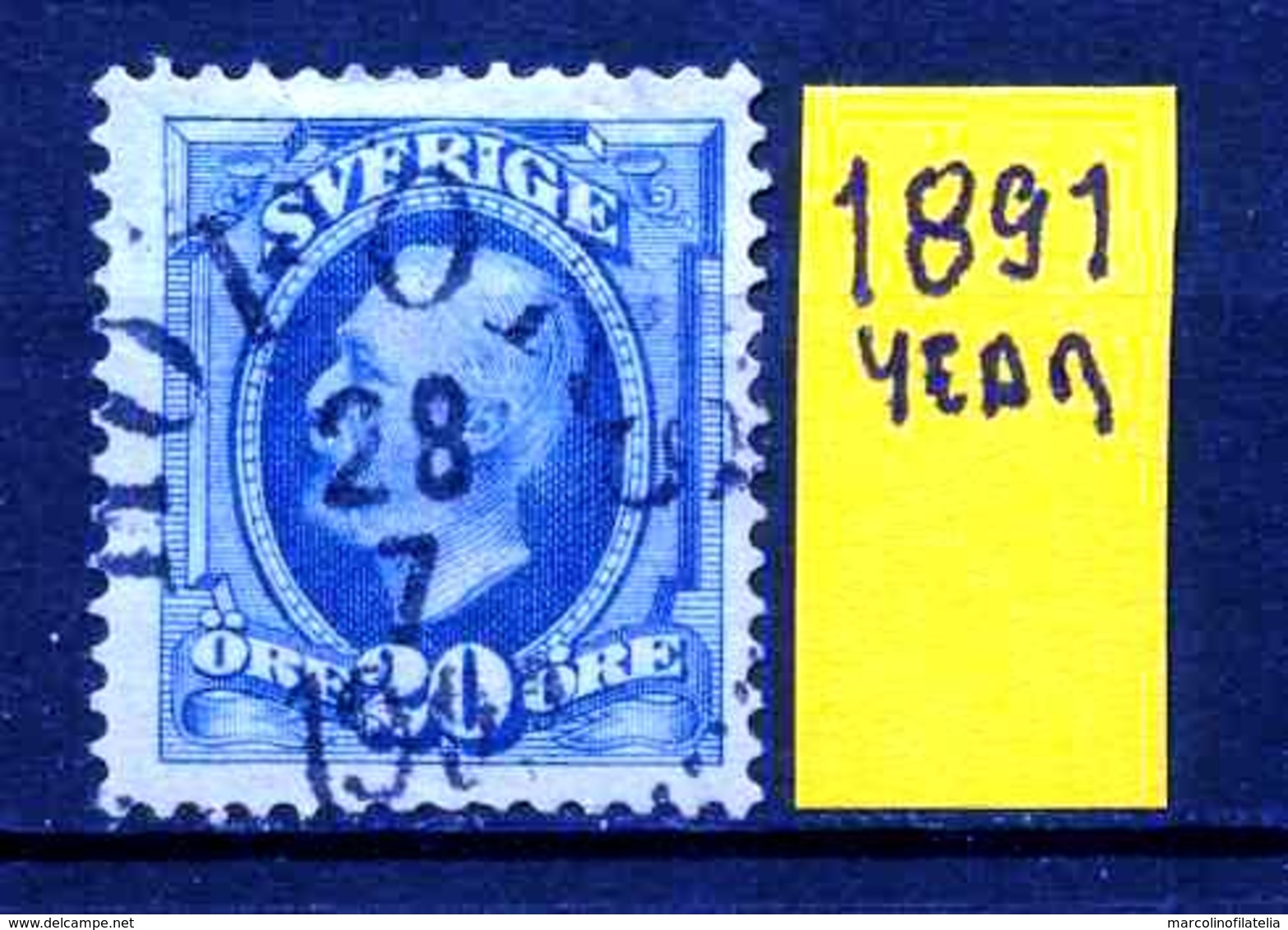 SVEZIA -  SVERIGE  - Year 1891 - Usato - Used - Utilisè -gebraucht. - Usati