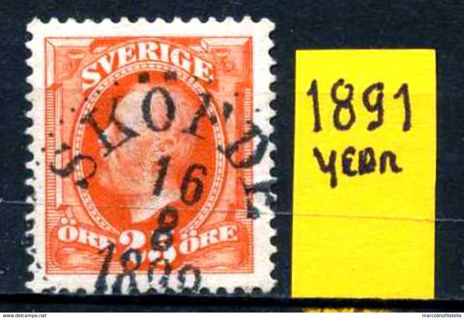 SVEZIA -  SVERIGE  - Year 1891 - Usato - Used - Utilisè -gebraucht. - Usati