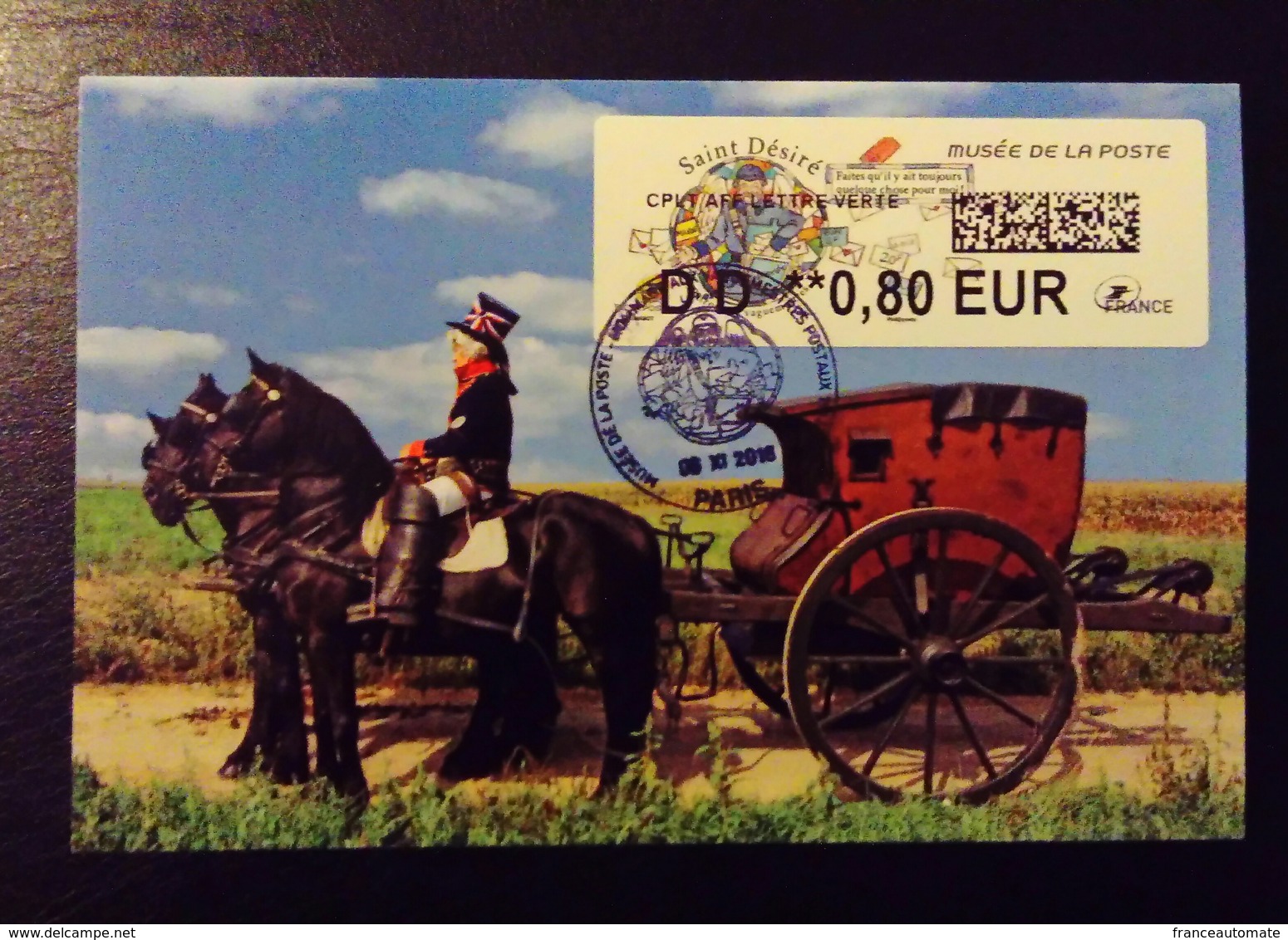 Lisa2, MUSÉE De La Poste , DD 0.80€, ST Désiré, Saint Patron Des Postiers, Carte MAXIMUM, Fdc,  6/11/2018 - 2010-2019