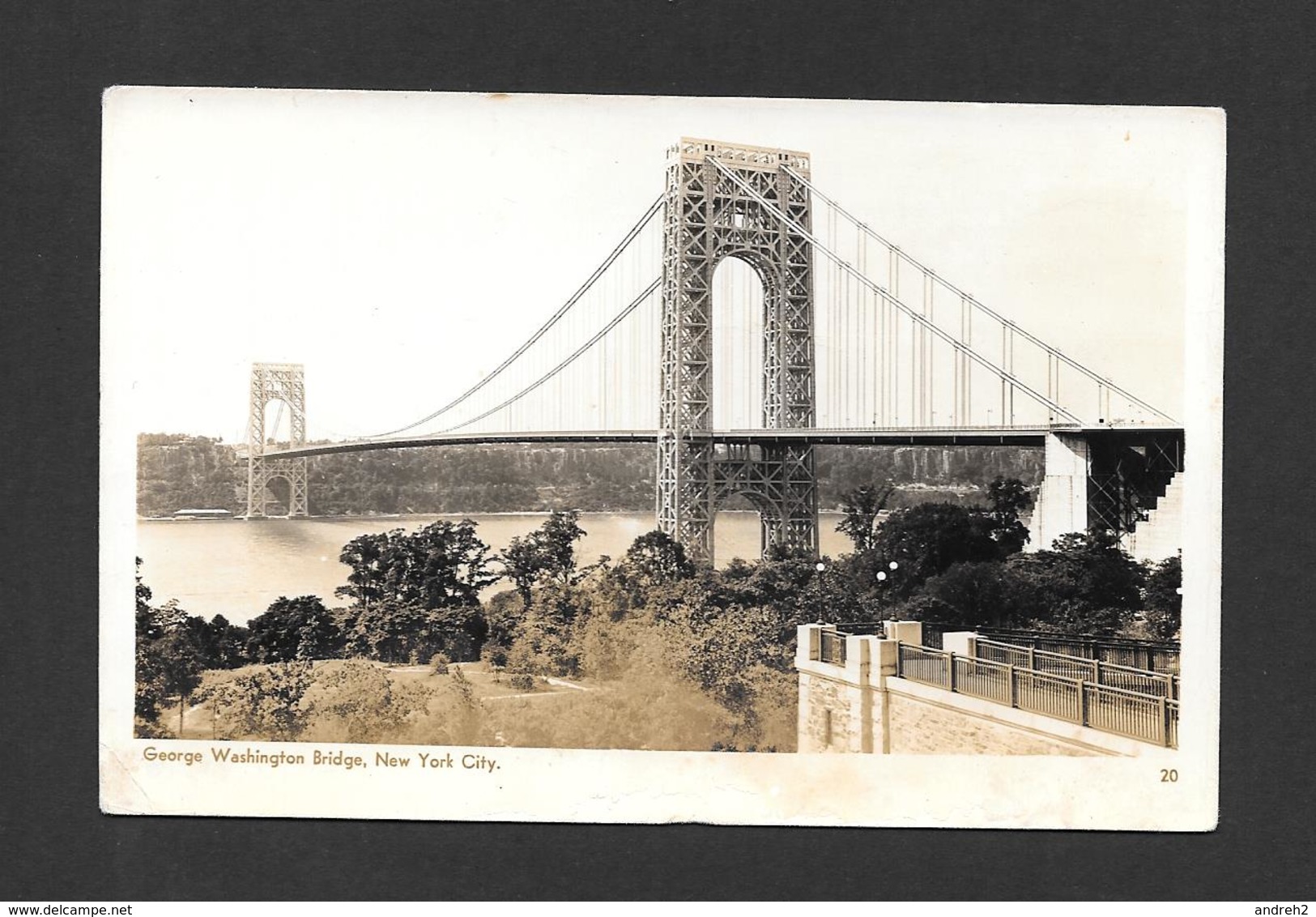 NEW YORK - NEW YORK CITY - GEORGE WASHINGTON BRIDGE BY A. MAINZER REAL PHOTO - Puentes Y Túneles