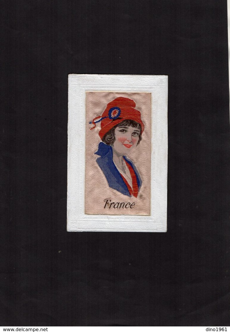 CPA 2367 - Carte Brodée Patriotique - France - Révolution Française - Femme Avec Un Bonnet Phrygien - Ricamate