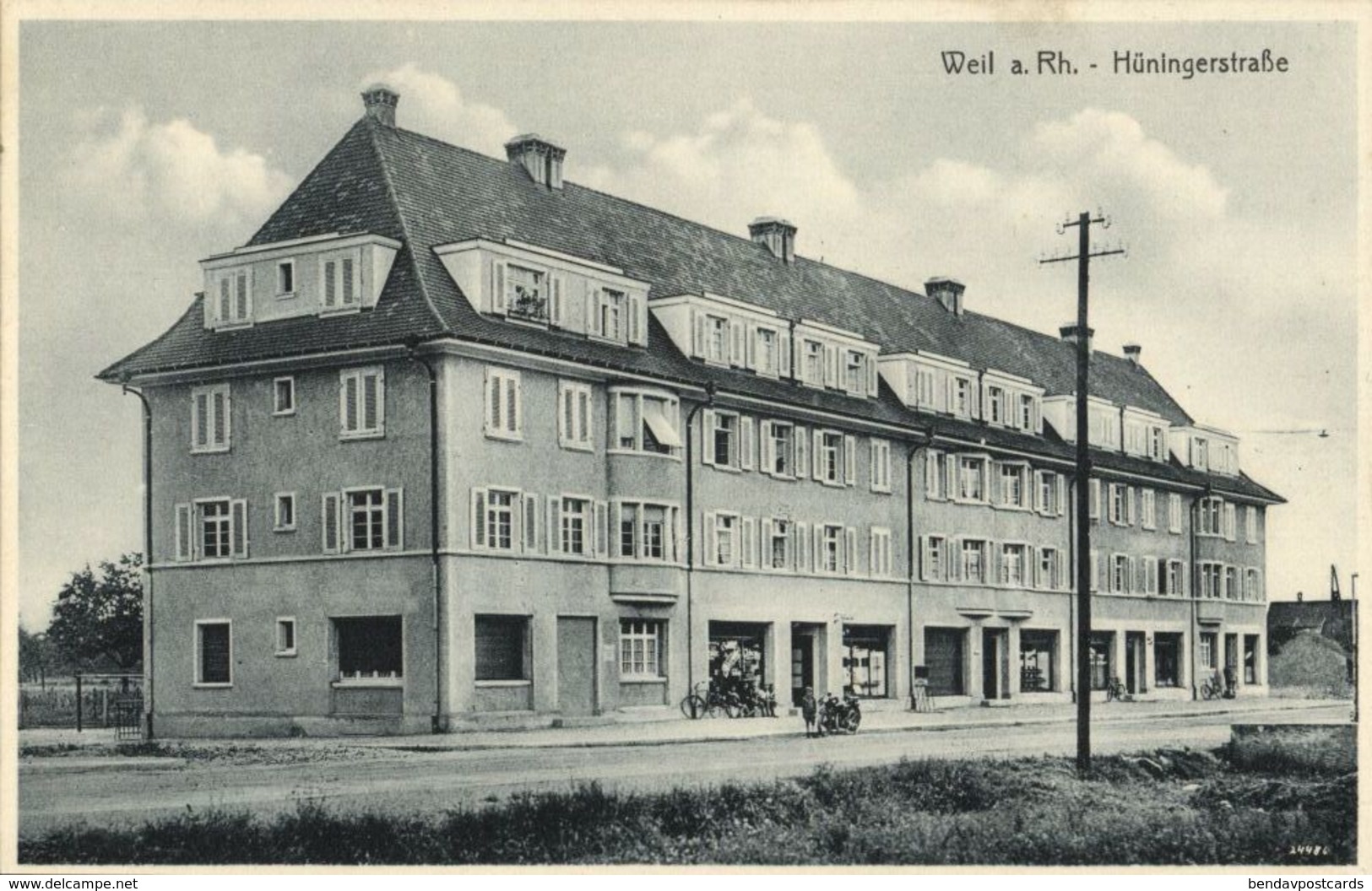 WEIL Am Rhein, Hüningerstrasse (1930s) AK - Weil Am Rhein