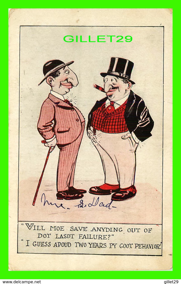 HUMOUR, COMICS - VILL MOE SAVE ANYDING OUT OF DOT LASDT FAILURE - TRAVEL IN 1914 - - Humour