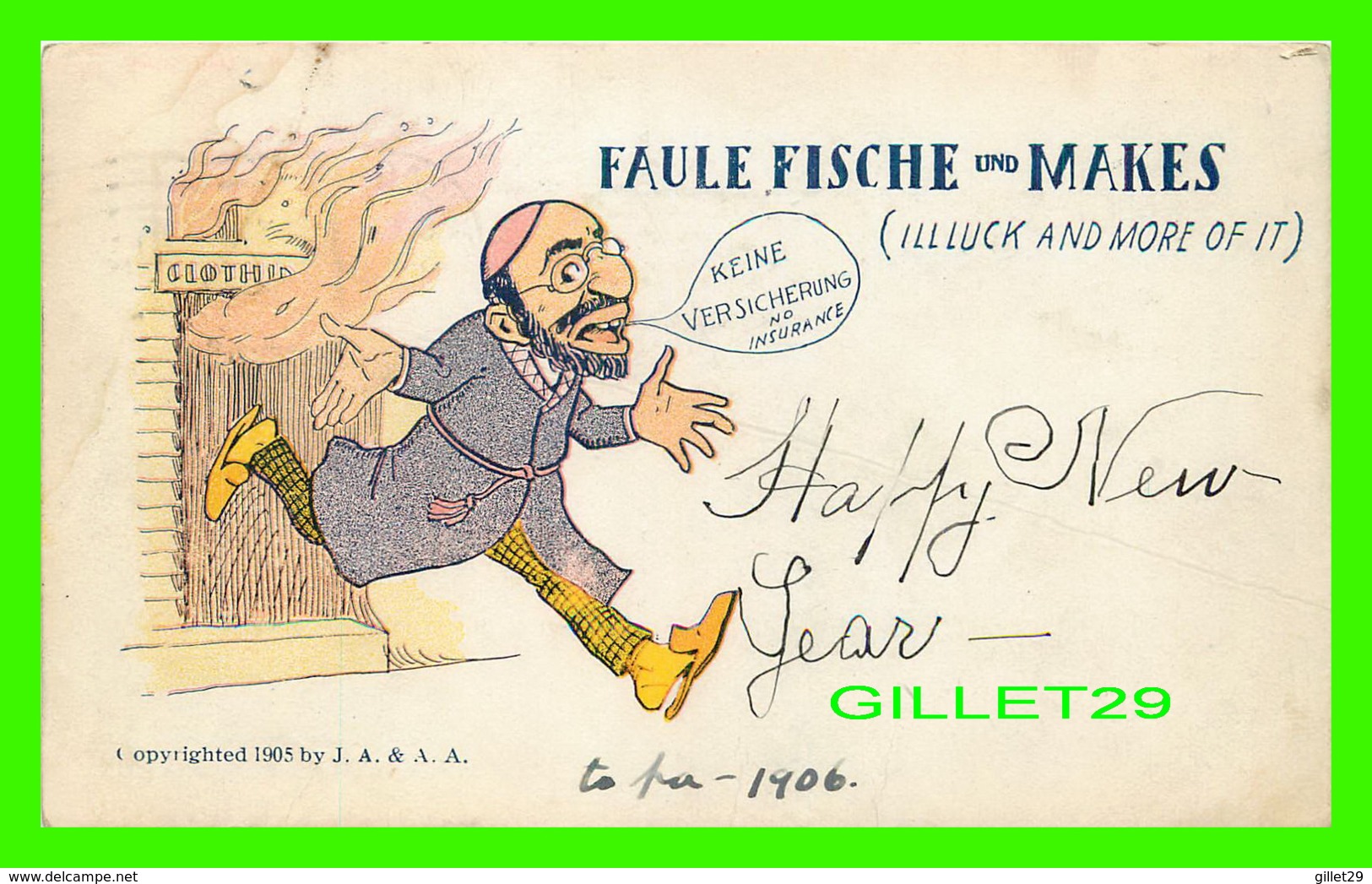 HUMOUR, COMICS - FAULE FISCHE UND MAKES - 1905 BY J.A. & A.A. - TRAVEL - - Humour