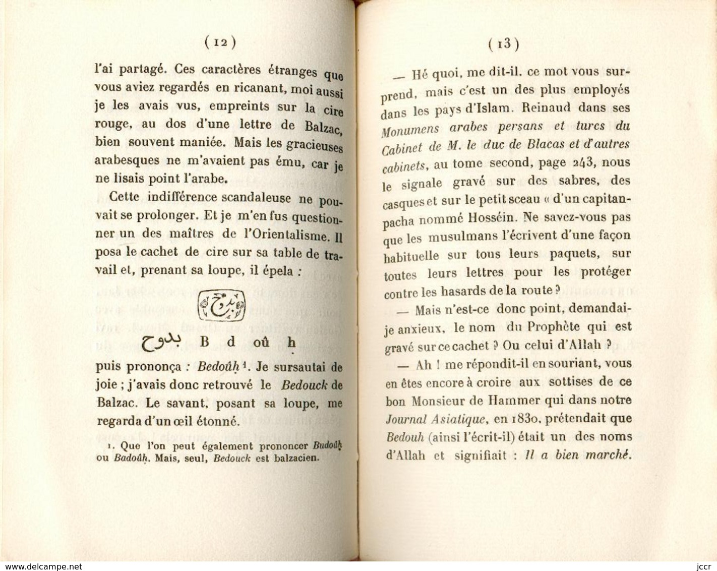 Bedouck Ou Le Talisman De Balzac Par Marcel Bouteron - 1925 - Livres Dédicacés