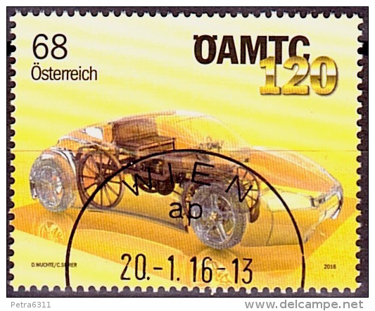Austria Österreich 2016 120 Jahre Österreichischer Automobil-, Motorrad- Und Touringclub (ÖAMTC)   USED / O / GESTEMPELT - Gebraucht