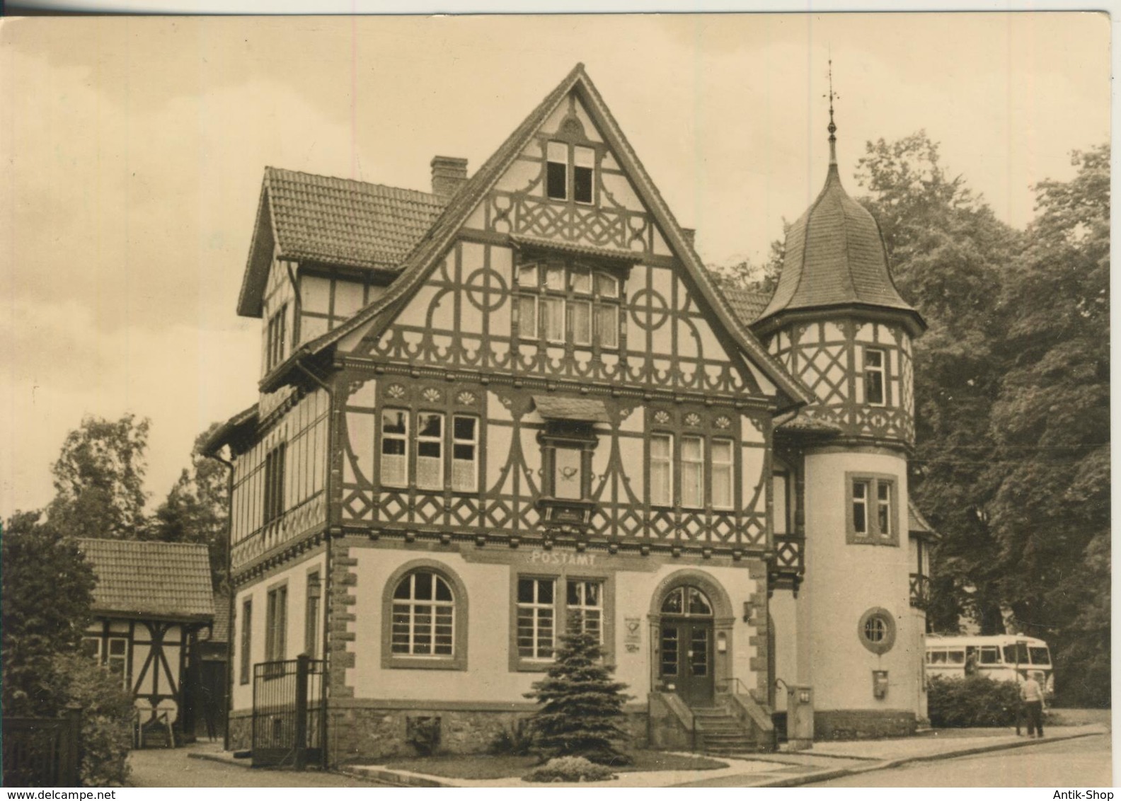 Bad Liebenstein V. 1971  Postamt Mit Alten Bus (2852) - Bad Liebenstein