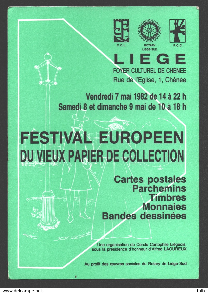 Liège / Chênée - Festival Européen Du Vieux Papier De Collection 1982 - Bourses & Salons De Collections