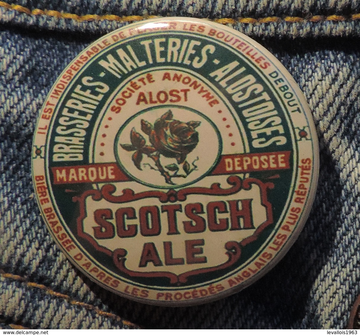 Pin Button Badge Ø38mm ( Ancienne Bière - Bier - Beer ) ALOST #16 - Bière