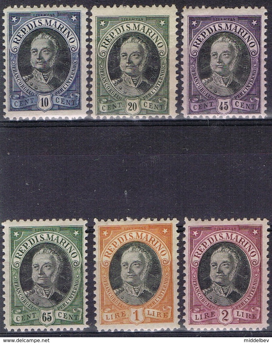 DO 6511 SAN MARINO  SCHARNIER YVERT NRS 122/127   ZIE SCAN - Neufs